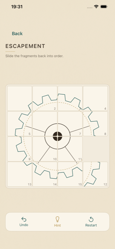 Escapement puzzle nearly solved