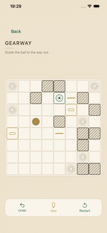Gearway puzzle mid-route
